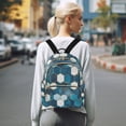 thumbnail image 7 of FORMRS Mini Backpack Purse for Women Quilted Travel Daypack Casual Shoulder Bag, Dark Blue Hexagon Patterns, 7 of 7