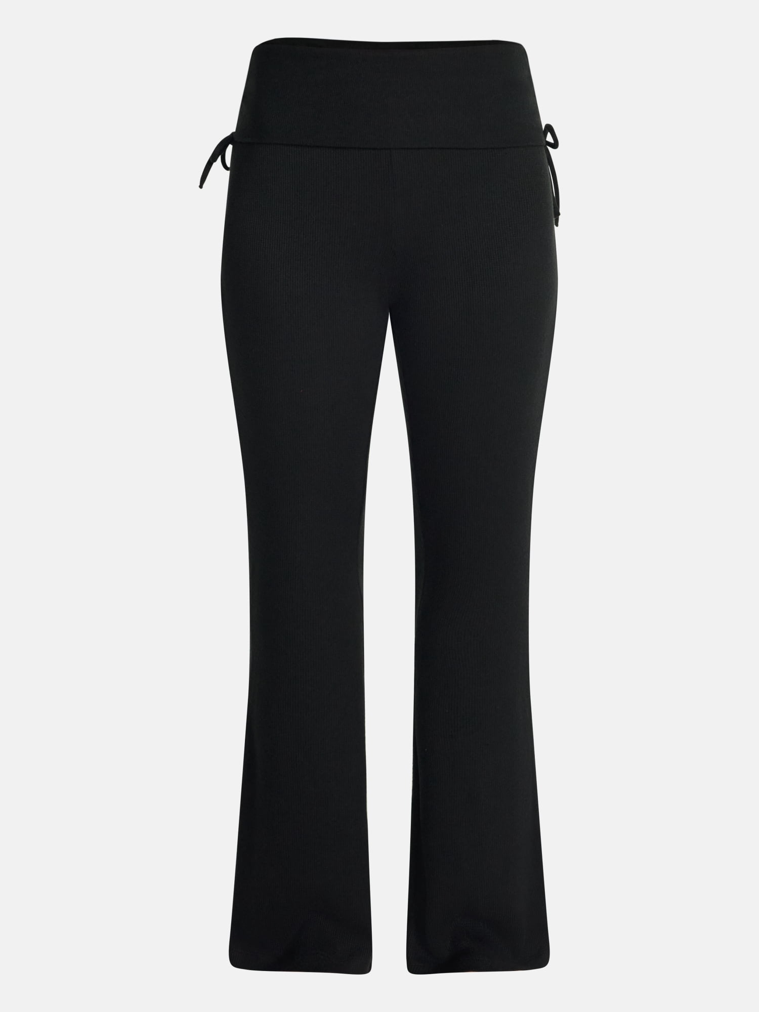 No Boundaries Waffle Knit Foldover Pants, 31.5'' Inseam, Women’s and Women's Plus XS-2X