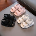 thumbnail image 3 of SROBPTY Sandals on, Kids Sandals, Toddler Sandals, Baby Girls Boys Children's Beach Shoes Soft Sole Toe Crash Sandals Roman Sandals, Black, 2 Years, 3 of 6