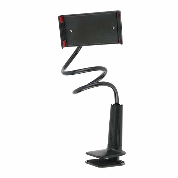 Injueey Soporte para teléfono 360 Rotación Flexible Brazo largo Soporte para teléfono perezoso Abrazadera Cama Tablet Coche Selfie Soporte de montaje Teléfono y Comunicación negro