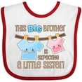 thumbnail image 3 of Inktastic This Big Brother is Expecting a Little Sister Boys Baby Bib, 3 of 4
