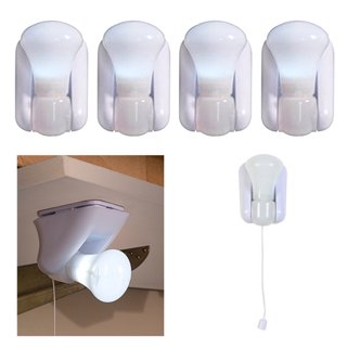 LED Wall Night Light Bulb Cordless Battery Portable Handy Pull String Lamp  SS996