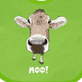 thumbnail image 4 of Inktastic Moo Cute Brown Holstein Cow Boys or Girls Baby Bib, 4 of 4