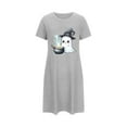 thumbnail image 2 of Cxenplz Nightgowns for Women Short Sleeve T Shirt Sleep Dress Comfy Round Neck Sleepshirt Sleepwear Halloween Print Lounge Pullovers Nightshirt on Clearance, 2 of 4