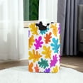 thumbnail image 2 of Oak Leaves with Cute Colors Laundry Basket with Handles Foldable Laundry Hamper Freestanding Washing Bin 50L, 2 of 7