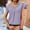 Purple womens top dressy casual, variant on Wycnly Womens Tops Dressy Casual Fashion Button up Solid Comfy Lightweight Tunic Tees Shirts Summer Short Sleeve Crewneck Tops Plain Blouse Purple m
