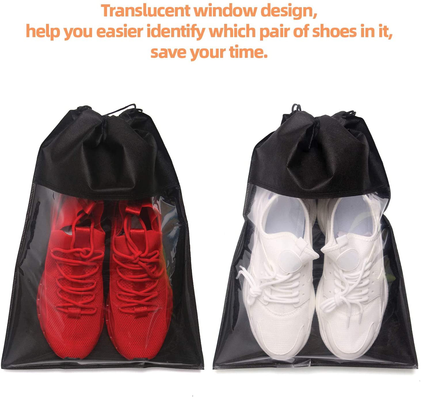 Portable High Heel Drawstring Travel Shoe Organizer Storage Bag 