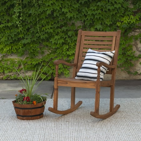 Manor Park Solid Wood Rocking Patio Chair, Brown