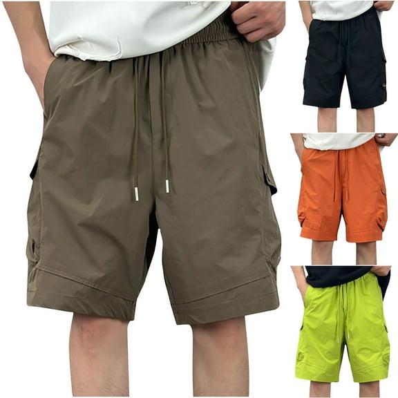 Akafmk Summer Cargo Shorts for Men Casual Work Shorts Relaxed Loose Fitting Stretch Hiking Beach Shorts with Multi Pockets, Sizes M-4XL