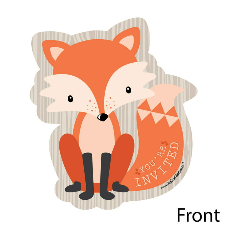 Friendly Fox Lot de 12 cartes d'invitation pour enfants - Aire de