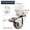 1.25 Inch With Brake, variant on 1pcs Heavy Duty Casters 20kg Mute Swivel Wheels For Moving Furniture Chair Crib