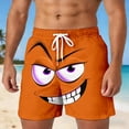 thumbnail image 2 of ibiyuan Swim Trunks Men Funny Expression Graphic Stretch Beach Board Shorts Drawstring Waist Mens Bathing Suits Beach Swimming Pool Swimwear, 2 of 5
