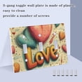 thumbnail image 4 of Dailycode Light Switch Plate Covers 2 Gang Wall Plate Plastics Outlet Covers for Kitchen Home Office Decor Red Blue Love Heart, 4 of 8