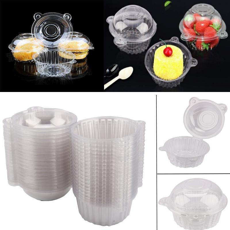 Details about   Clear Sho Bowls Cake Muffin Pod Show bowl Flat Dome Lid Plastic Fruit Containers 