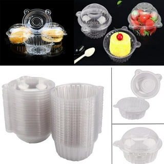Katgely Individual Cupcake Container - Single Compartment Cupcake Carrier  Holder Box - Stackable - Deep Dome - Clear Plastic - BPA-Free- (Pack of  100) - ASIN B07V9XKKF9