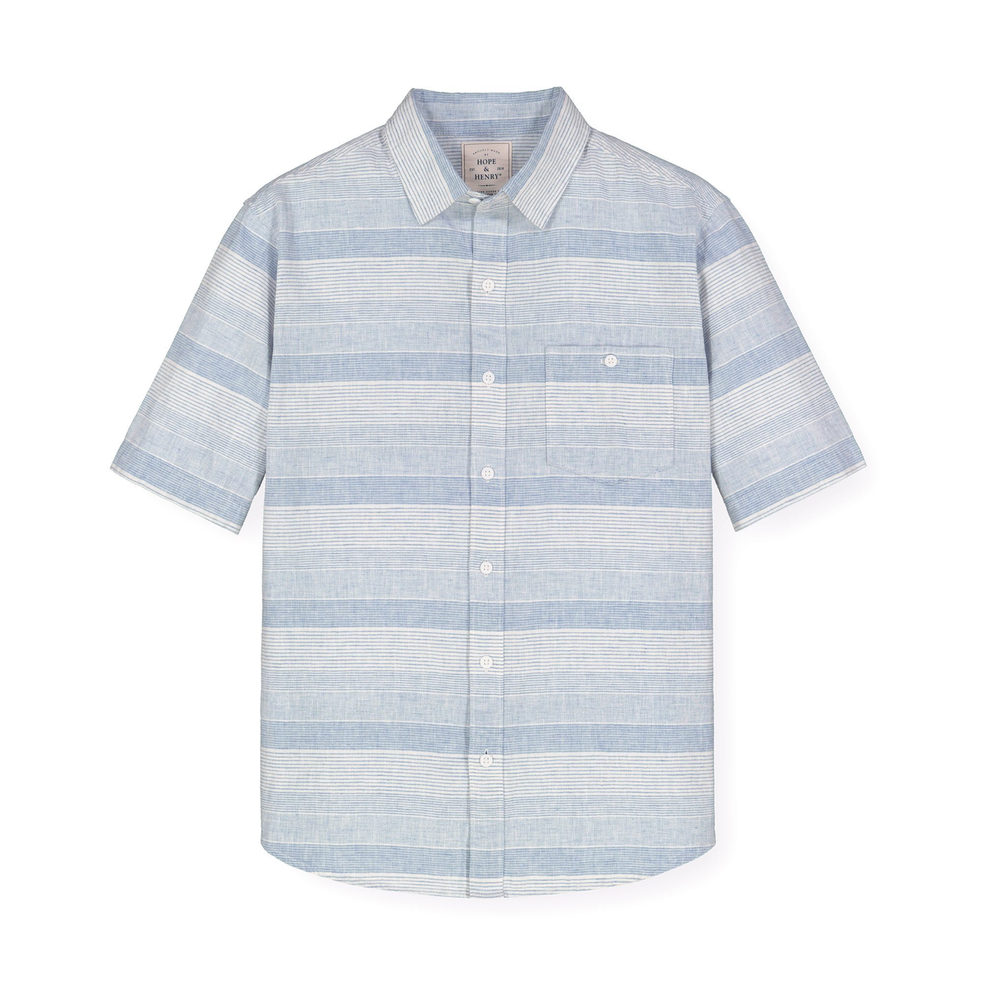 Hope & Henry Mens' Linen Short Sleeve Button Down Shirt - Walmart.com