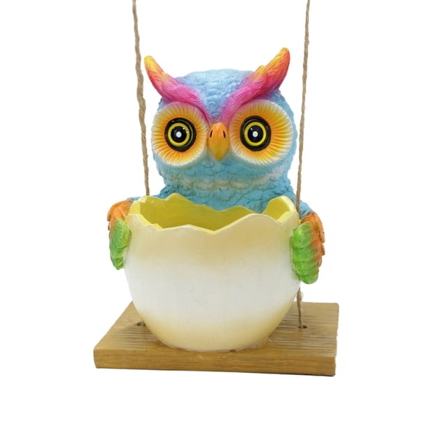 Estatua de resina con forma de búho para decoración de jardín
