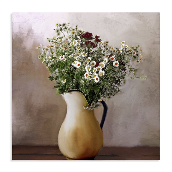 Stupell Industries French Country Mixed Daisy Bouquet Still Life Canvas Art, 24 x 24, by Kim Allen