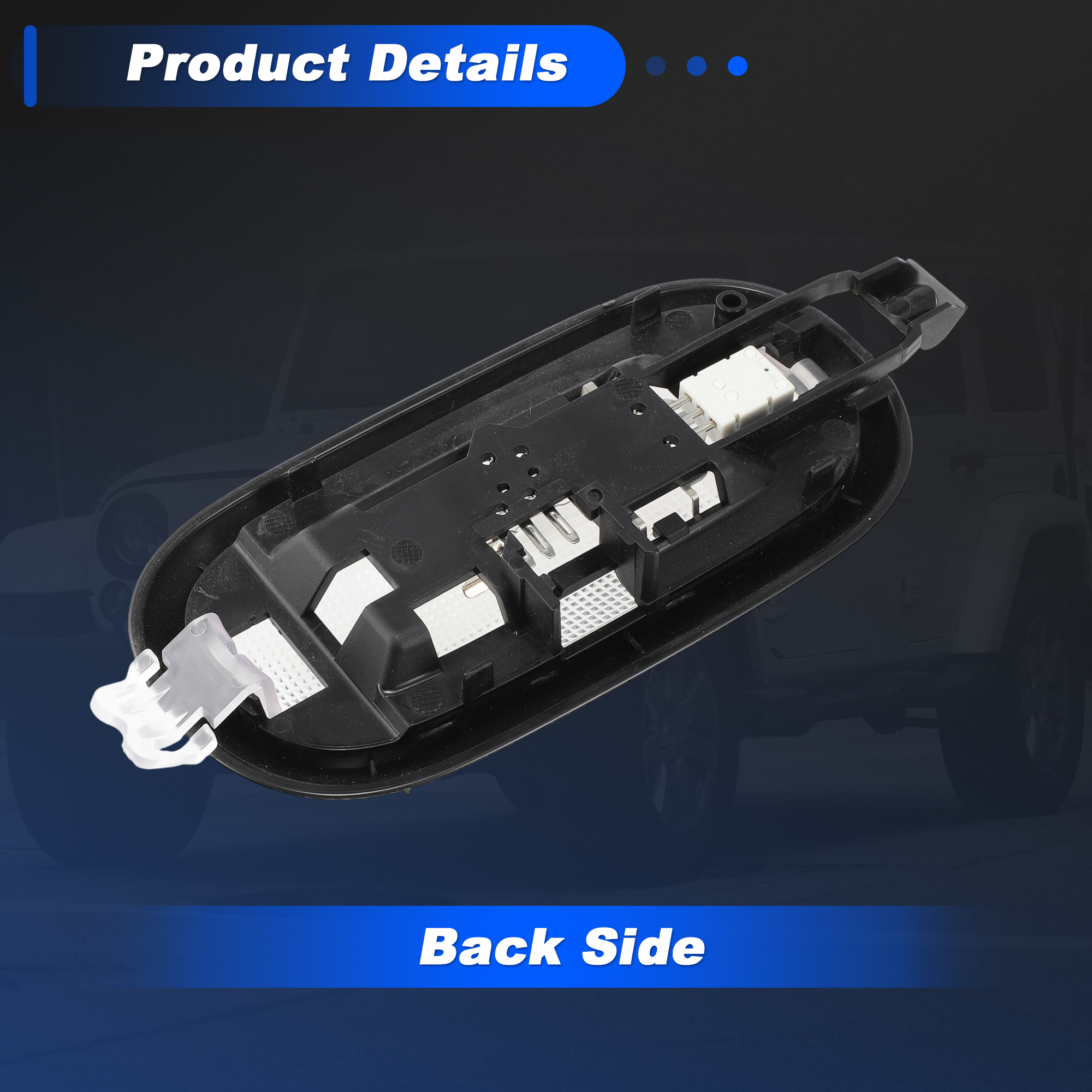 Unique Bargains Durable Dome Light Assembly LED for Jeep Wrangler JK JKU 2011-2018 1 Pc