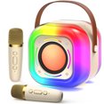 thumbnail image 1 of JYX Karaoke Máquina Altavoz de Karaoke Portátil Bluetooth con Luces DJ y 2 Micrófonos Inalámbricos para Fiestas Al Aire Libre/en Casa, D37-T, 1 of 8