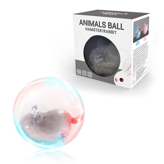 6 Silver Juguete electrónico para mascotas, juguete eléctrico para hámster, bola para hámster para gatos, juguete para perros