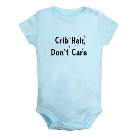 

Crib Hair Don t Care Funny Rompers For Babies Newborn Baby Unisex Bodysuits Infant Jumpsuits Toddler 0-12 Months Kids One-Piece Oufits (Blue 18-24 Months)