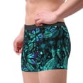 thumbnail image 2 of Gukieu Blue Floral with Butterflies Print Men's Boxer Briefs, High Elastic Moisture Wicking Boxer Briefs Underwear-XX-Large, 2 of 5