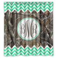 thumbnail image 1 of ARTJIA Camo Tree Chevron Monogram Waterproof Polyester Shower Curtain 66x72 inches, 1 of 2