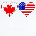 thumbnail image 2 of CafePress - Canadian American Hearts Body Suit - Long Sleeve Cotton Baby Bodysuit, 2 of 4
