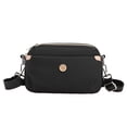 thumbnail image 1 of Bolso de hombro compuesto Nylon duradero con cremallera Mujer Lady Party (Negro), 1 of 9