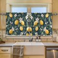 thumbnail image 2 of Yayeee Kitchen Curtains Set of 2 Light Filtering 57"x36" Over Sink Window Panels, Floral Lemons, 2 of 7