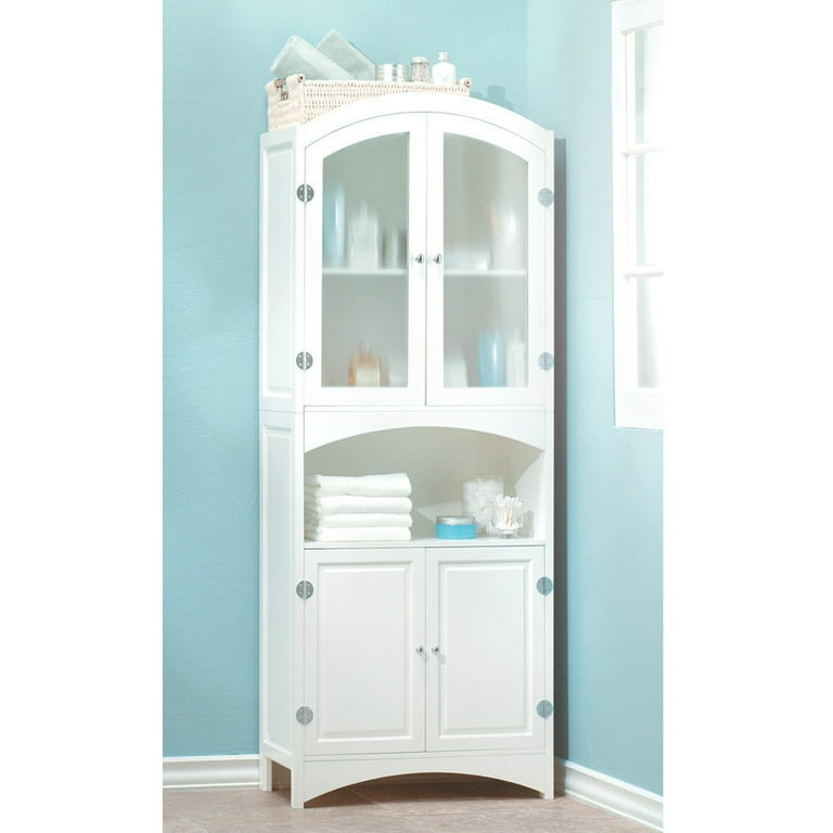 Textured Glass Tall Linen Cabinet Com Textured Glass Tall Linen Cabinet, Tall White Linen Cabinet For Bathroom