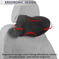 thumbnail image 6 of Unique Bargains Car Headrest Pillow Ergonomic Comfortable Neck Support Pillow Suede and Memory Foam Adjustable width Black 1 Pcs for Driving Travel, 6 of 7
