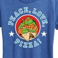 thumbnail image 3 of Teenage Mutant Ninja Turtles - Peace Love Pizza - Women's Short Sleeve Graphic T-Shirt, 3 of 5