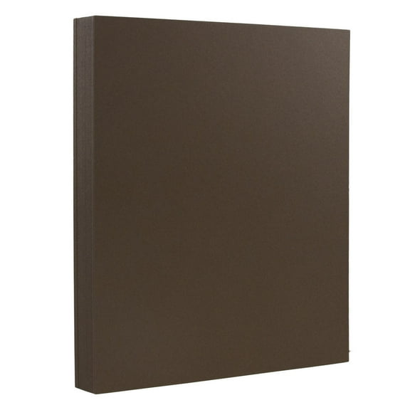 JAM Paper Heavyweight 100lb Cardstock, 8 1/2 x 11, , Chocolate Brown, 50 per Pack