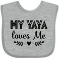 thumbnail image 3 of Inktastic My Yaya Loves Me Grandchild Girls Baby Bib, 3 of 4