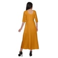 thumbnail image 4 of Moomaya Kurtis en Coton Uni pour Femmes Tenue de Fête Manches 3/4 Robe Mode pour Femmes, 4 of 5