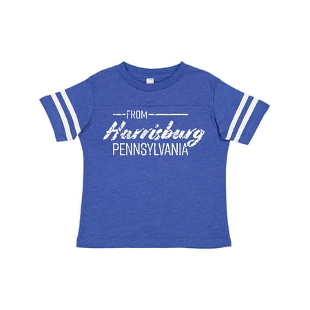

Inktastic From Harrisburg Pennsylvania in White Distressed Text Gift Toddler Boy or Toddler Girl T-Shirt