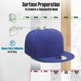 thumbnail image 2 of Baseball Hat Holder for Wall, Adhesive Hat Racks for Baseball Caps, Super Strong Hat Display Hooks, No Drilling-B, 2 of 5