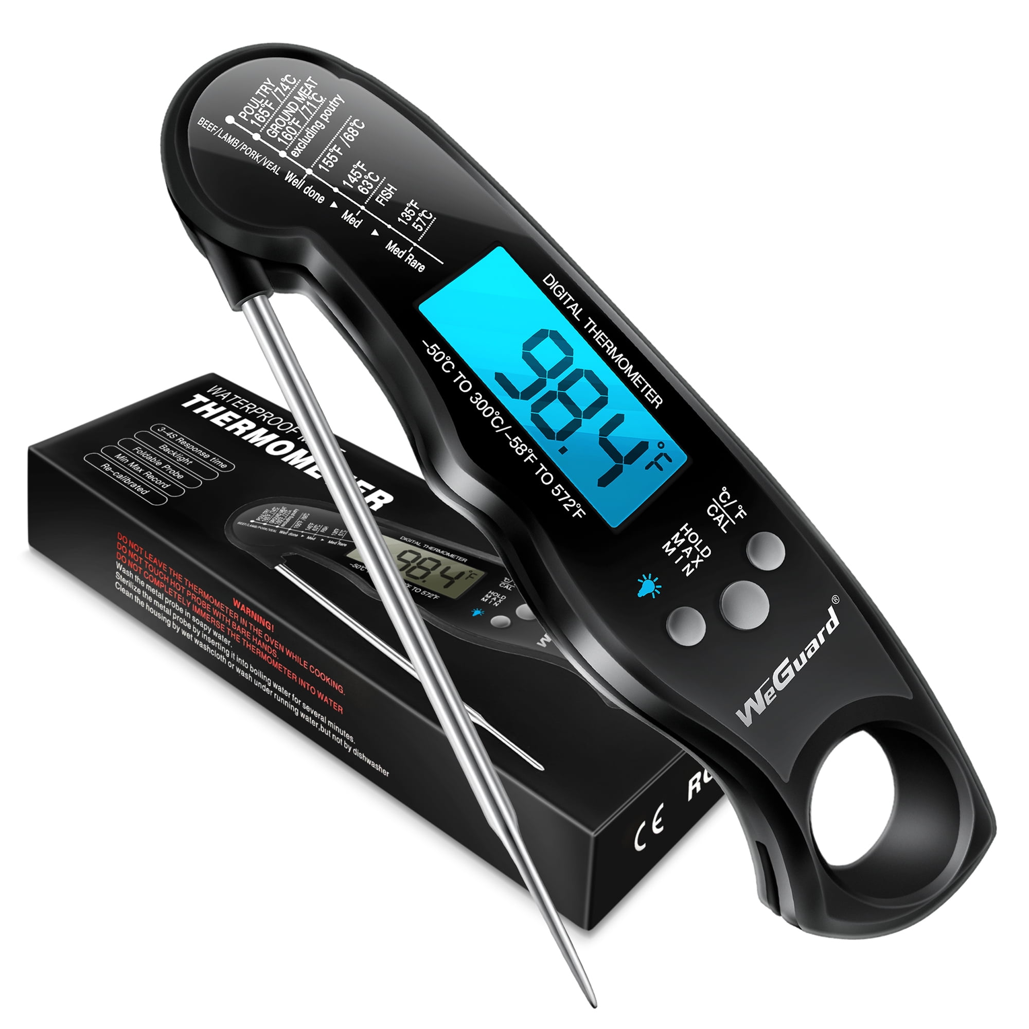 Cooking Thermometer, WeGuard Digital Instant Read Food Thermometer