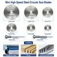 thumbnail image 4 of Precision Cuts Cutting Wheels Set, High Compatibility HSS Circular Saw Blades for Rotary Tool Accessories Kit, 8 Pieces, 4 of 5