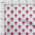 thumbnail image 1 of oneOone Viscose Chiffon Fabric Leaves & Lotus Block Decor Fabric Printed BTY 42 Inch Wide, 1 of 4