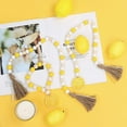 thumbnail image 2 of Aosijia 3 Pack Lemon Wooden Bead Garland with Jute Plaid Tassels and Lemon Slice, Rustic Tiered Tray Ornaments for Spring Summer Lemonade Home Decoration, 2 of 13