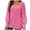 Hot Pink, variant on ATOYSOY Womens Long Sleeve Tunic Tops Ruffles Sleeve Square Neck Winter Shirts Dressy Casual Green S