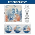 thumbnail image 6 of Sea Corals Seahorse Chair Covers Set of 1 Summer Beach Sea Stars Retro Texture Chair Back Covers Stretch Removable Washable Slipcovers Protector for Dining Room Kitchen Party Decor, 6 of 9