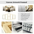 thumbnail image 5 of ZHONGYUTONG Moose Canvas Wall Art 5 Piece Abstract Wildlife Painting Print Vintage Elk Deer Pictures Rustic Cabin Farmhouse Wall Decor Framed (16"x24"x2 16"x32"x2 16"x40"x1), 5 of 6