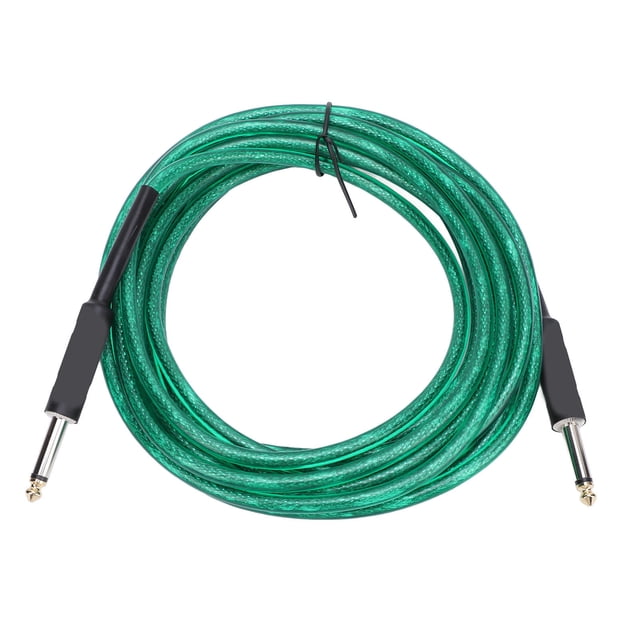 Guitar Cable 6.35mm Straight Head Electric Instrument Cable PVC Plastic Flexible Noise Reduction Electric Bass Cord