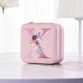 thumbnail image 4 of Bdday P U Simples Storage Jewelry Box 26 Printed Letter Jewelry Box Portable Jewelry Storage Box Earrings Ring Box, 4 of 4