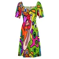 thumbnail image 5 of Funny Colorful Cubist Abstract Art Sleeveless Dress dress for woman Womens dresses Aesthetic clothing, 5 of 7
