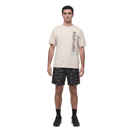 Maui and Sons Ten Thousand Men's Swim Trunks Classic Black Quick Drying Pool Shorts Inspired by California Surf Culture & Designed for Everyday Comfort